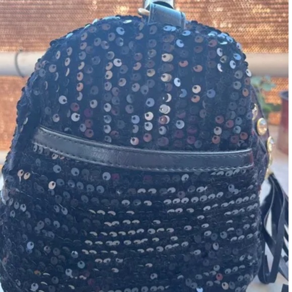 Vintage sequined handbag - Brass Handle With decorative design - Picture 4 of 5